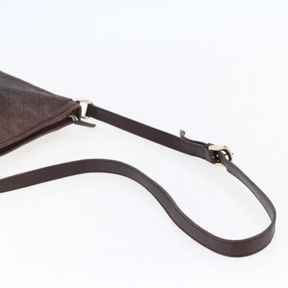 GUCCI Guccissima Abbey GG Canvas Bag Leather Bordeaux Gold 131326 Auth ep11342 - Picture 7 of 16